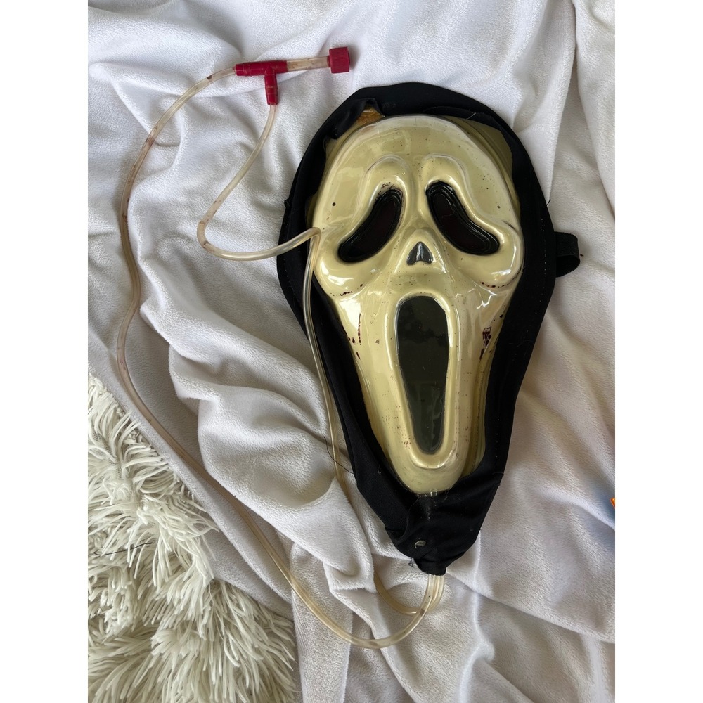 Vintage Scream Ghostface Bleeding Mask Fun World Horror Movie Halloween Cosplay